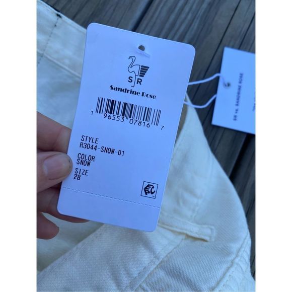 SR. vs. Sandrine Rose NWT "The Virgin Label" Snow White Pants, Size 28, MP $198 - Picture 5 of 12